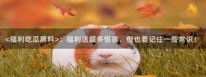 nanataipei吃瓜:<福利吃瓜黑料>:福利送超多惊喜,但也要记住一些常识!